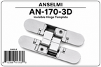 Anselmi-AN-170-3D Invisible Door Hinge Template - Single Hinge Router Jig